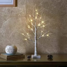  Brad decorativ luminos LED Mesteacan 60cm Craciun