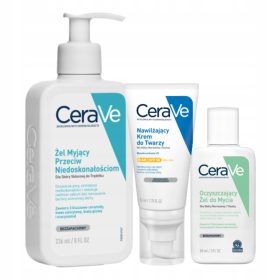   Set CeraVe de Îngrijire a Pielii cu Crema Hidratantă SPF 50 și Gel de Curățare