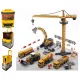  SET VALIZE MARE VEHICULE DE CONSTRUCȚIE EXCAVATOR MACARA CAMIOANE FIGURINE