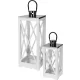  H&S felinar lemn, metal, sticla 52 cm