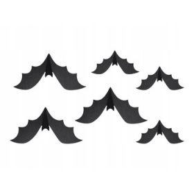    Hârtie de decor Lilieci, 19-29 cm, negru (1 pachet / 6 buc)