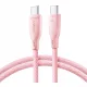  Joyroom USB tip C - cablu USB tip C 1 m roz