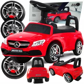    RIDE ON PUSHER WALKER 3 în 1 ROȚI MARI MAȘINĂ MERCEDES MUZICA claxon auto