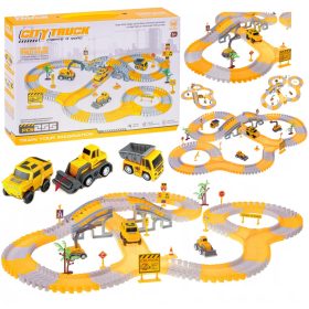    SET EXCAVATOR PENTRU COPII MEGA CAR TRACK RACING Șantier 255 EL