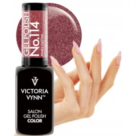  Lac de culoare hibrid Victoria Vynn 114 Pinky Glitter 8 ml