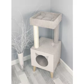  SCRATCRATOR MARE PENTRU PISIC, CASA LED, VELOR SIZAL