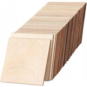    PĂTRATE DE LEMN PĂTRAT 10x10cm DIN PLACAJ 50buc SUPPORTURI DECORATIE ECO