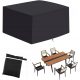Husă Protectoare pentru Mobilier de Terasă, Impermeabilă și Rezistentă la Vânt, Negru (126 x 126 x 74 cm)