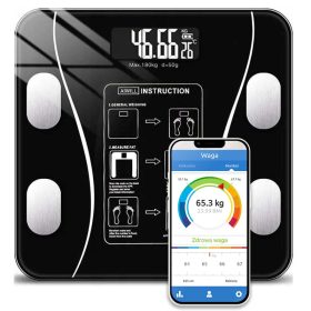    Cantar de baie Afnue cu suport pana la 180 kg si functie de analiza corporala.