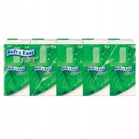    Șervețele cu parfum Soft&Easy Mint, 3 straturi, mentă, 10 pachete