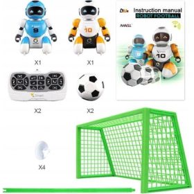  2 roboți Knabo joacă fotbal controlat