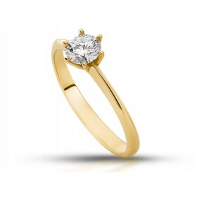  Inel din aur 585 cu Moissanite 0,50 ct certificat