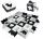 Puzzle cu spuma iKido Tarc 150x150 cm 36 piese negru-alb-gri