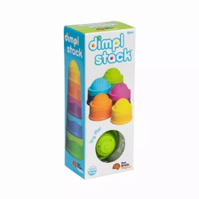    Fat Brain Toys Dimpl Stack FA293 piramida senzoriala, multicolora