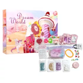    CALENDAR DE ADVENT BIJUTERII UNICORN GLITTER Butoni CADOU PENTRU COPII