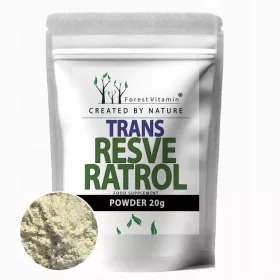   Trans Resveratrol 20g Pudră - Supliment Antioxidant Puternic pentru Longevitate și Sănătate