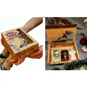   Un cadou de sărbători, un set cadou de pahare, lumânare - sticlă, lumânare elf