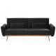  Canapea Beliani Eina 210 x 81 cm, catifea neagra