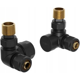  SET VALVE AXIALE MEXEN PENTRU RADIATOR, NEGRU