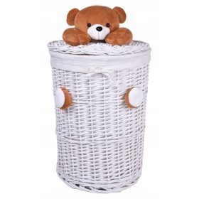  Coș de jucării Gockowiak 42x74x42 cm alb, 75 l, răchită