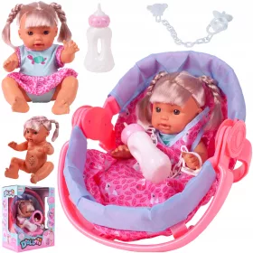    Păpușă interactivă într-un suport MalPlay 107070 Dollys 28 cm