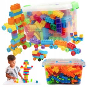    SET BLOCURI DE PLASTIC CONSTRUCTII EDUCATIV 450 bucati stivuite cadou XL