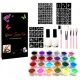  SET MARE DE TATUAJE CREATIVE ȘABLONE TATUAJ GLITTER PERIE + Adeziv + JUcăriE SENSORIALA ANTISTRESS PENTRU COPII PUSH BUBBLE POP IT ANTISTRESS