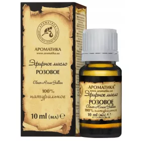   Ulei Esențial de Trandafir 10ml AROMATIKA - Piele Revigorată și Protejată
