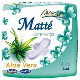  Șervețele sanitare cu aripi Mattes Aloe Vera 9 buc.