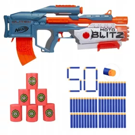    NERF ELITE 2.0 MOTOBLITZ F5872 + ȚINTE + 50 DE SĂGĂȚI WAFFLE