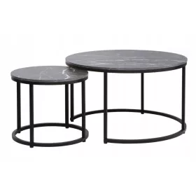  Masuta de cafea rotunda Signal DION 80 x 80 x 48cm neagra