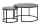  Masuta de cafea rotunda Signal DION 80 x 80 x 48cm neagra