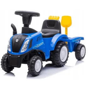    RĂLAȚI PE TRACTOR IMPINGAT CU REMORCĂ TRACTORUL NEW HOLLAND SUNET UșOR