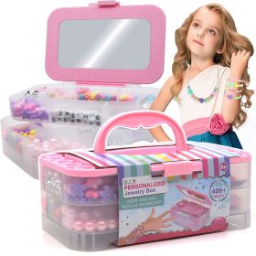    KUT DE CONFECȚIE BIJUTERII, Brățări, margele, cutie cu oglindă