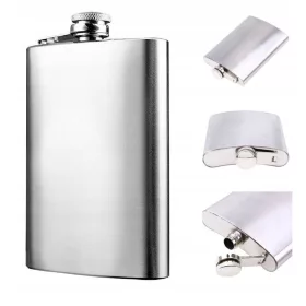   Flacon STEEL 500ml, mare, INOX INOX, alcool, vin, whisky, vodca