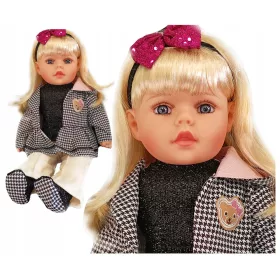    O păpușă vie, mare, 56 cm, moale, interactivă, vorbește, cântă, învață 2 limbi