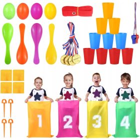    SET DE JOCURI DE AER EXTERIOR PENTRU ANIȘTEREA SCOALA PENTRU COPII 4IN1