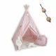  Set Cort Tipi Dirty Pink cu Pompoane + Perne