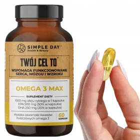   Omega 3 MAX 1000mg - Suport pentru Inimă, Creier și Vedere, 60 Capsule