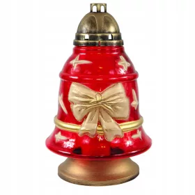  Clopoțel de Crăciun Roșu-Auriu - Decor Festiv Elegant 
