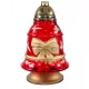  Clopoțel de Crăciun Roșu-Auriu - Decor Festiv Elegant 