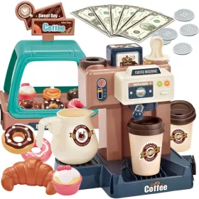    Filtru de cafea jucărie cu sunet pentru apă, cofetărie, set cafenea