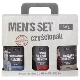    Set cosmetice 3 x gel SET BĂRBAȚI KoZiom DOBERMAN RYSZARD Z BIESZCZADY LaQ