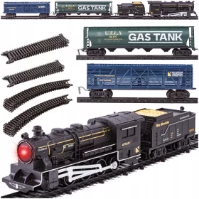    TREN TREN ELECTRIC pentru Copii MAȘINI SINE Efecte sonore LUMINA