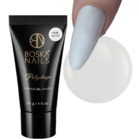    Gel acrilic Boska Polyshape 30g Gel acrilic alb pur pentru alb cu formă dublă