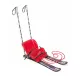  SANI DE SCHI PENTRU COPII CU BETI 80CM SET 2in1