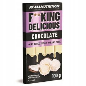    ALLNUTRITION Fitking Ciocolată proteică delicioasă 100 g ciocolată albă - nucă de cocos