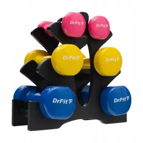  Set gantere solide acoperite/cauciucate DrFit