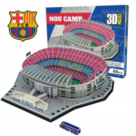    PUZZLE 3D STADIUL DE FOTBAL FC BARCELONA CAMP NOU LA LIGA MESSI MARE 69 buc.