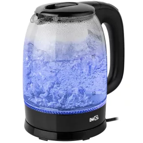    Fierbător electric EMAVO Fierbător electric din sticlă cu lumină de fundal 2200 W 1,7 l transparent